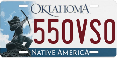 OK license plate 550VSO