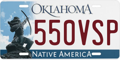 OK license plate 550VSP