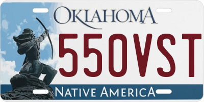 OK license plate 550VST
