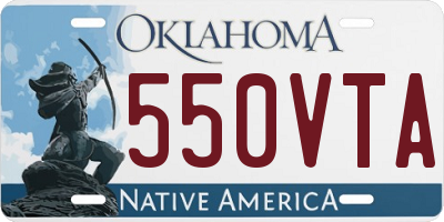 OK license plate 550VTA