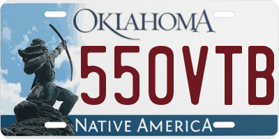 OK license plate 550VTB