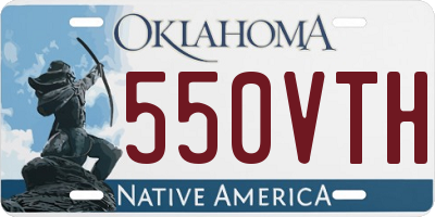OK license plate 550VTH