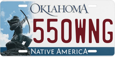 OK license plate 550WNG