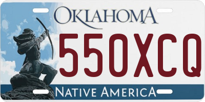 OK license plate 550XCQ