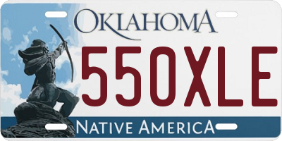 OK license plate 550XLE