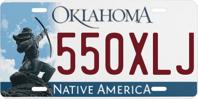 OK license plate 550XLJ