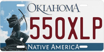 OK license plate 550XLP