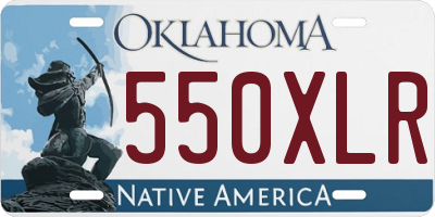 OK license plate 550XLR