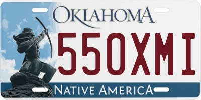 OK license plate 550XMI