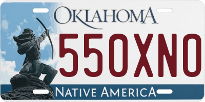 OK license plate 550XNO