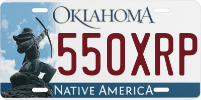 OK license plate 550XRP