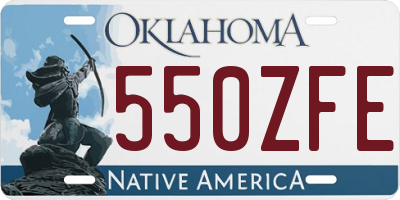 OK license plate 550ZFE