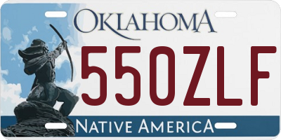OK license plate 550ZLF