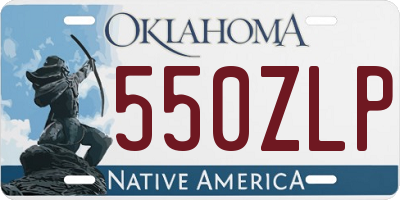 OK license plate 550ZLP
