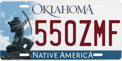 OK license plate 550ZMF