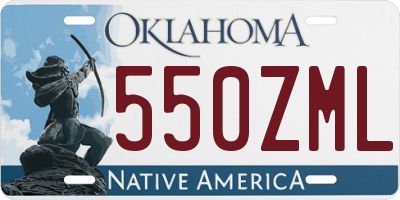 OK license plate 550ZML