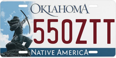 OK license plate 550ZTT