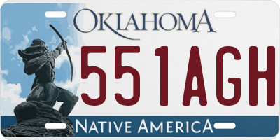 OK license plate 551AGH
