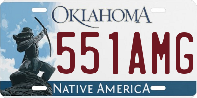 OK license plate 551AMG