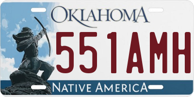 OK license plate 551AMH