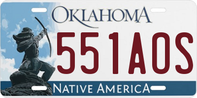 OK license plate 551AOS