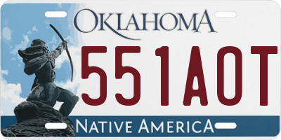 OK license plate 551AOT