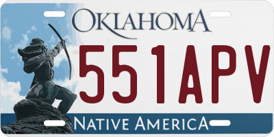 OK license plate 551APV