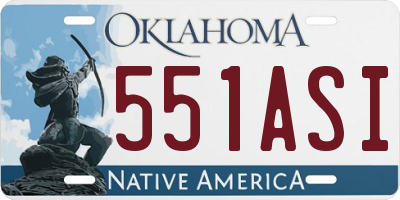 OK license plate 551ASI