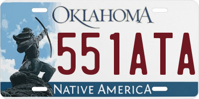 OK license plate 551ATA