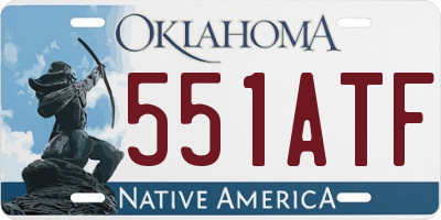 OK license plate 551ATF