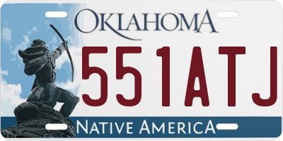 OK license plate 551ATJ