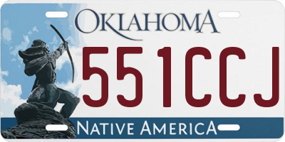 OK license plate 551CCJ