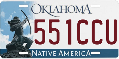 OK license plate 551CCU