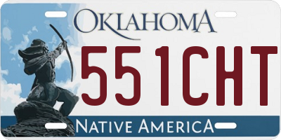 OK license plate 551CHT