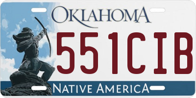 OK license plate 551CIB