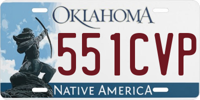 OK license plate 551CVP