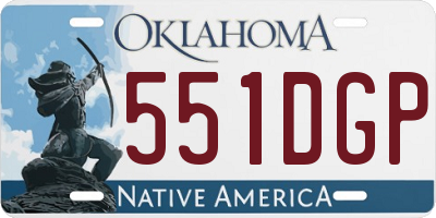 OK license plate 551DGP