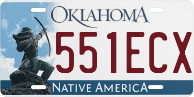 OK license plate 551ECX