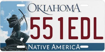 OK license plate 551EDL