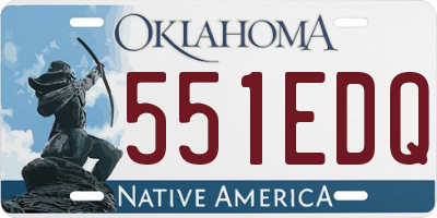OK license plate 551EDQ