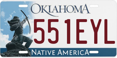 OK license plate 551EYL