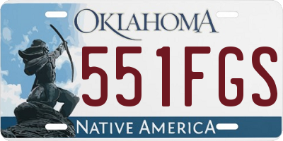 OK license plate 551FGS