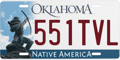 OK license plate 551TVL