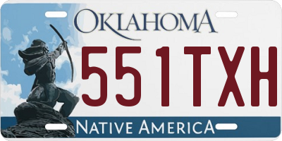OK license plate 551TXH