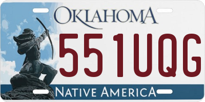 OK license plate 551UQG