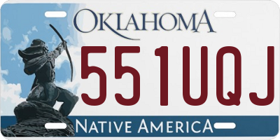 OK license plate 551UQJ