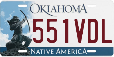 OK license plate 551VDL