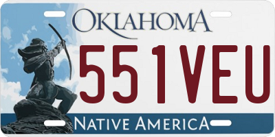OK license plate 551VEU
