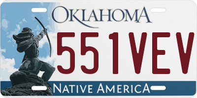 OK license plate 551VEV