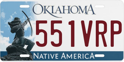 OK license plate 551VRP